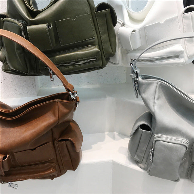 Sac décontracté à bandoulière grande capacité de style outillage Rétro Motard