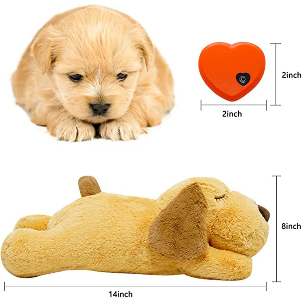 Chien Accompagne Sommeil Jouet Simulation Battement de Cœur Cadeau pour Animaux de Compagnie