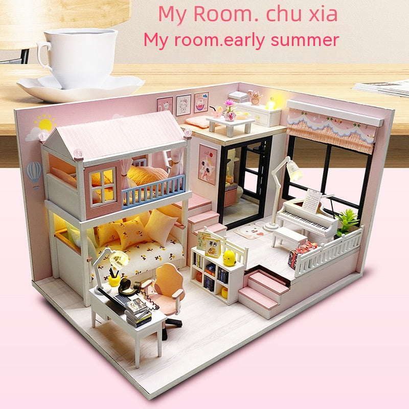 Diy Cottage My Room Hand-assembled Attic Building Toys