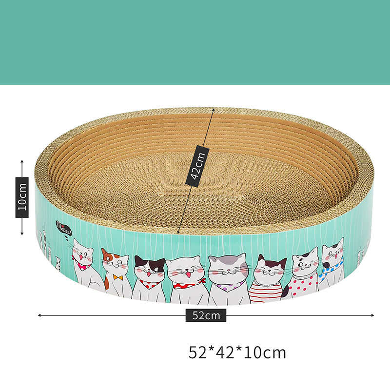 Round Corrugated Cat Grab Board Simple Bowl Shape