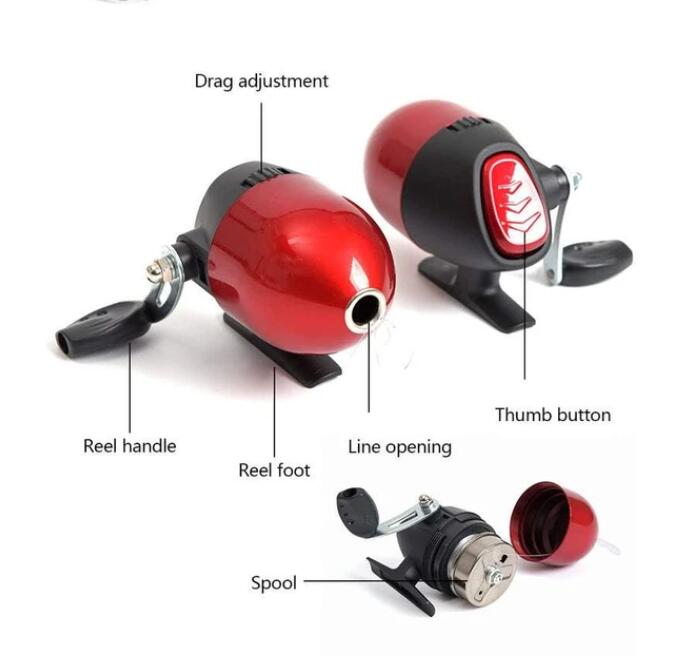 Portable Gun-type Inner Reel Ice Fishing Closed Fishing Road Rod Set