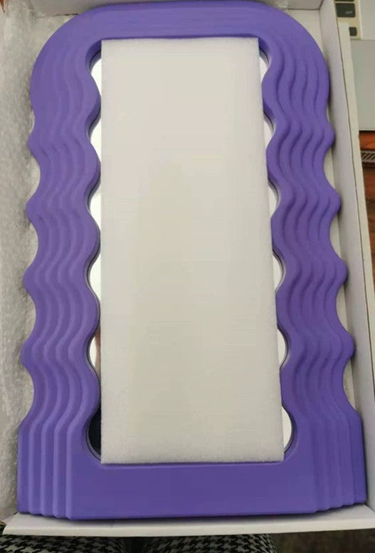Medieval Memphis Wave Mirror Desktop Makeup Mirror
