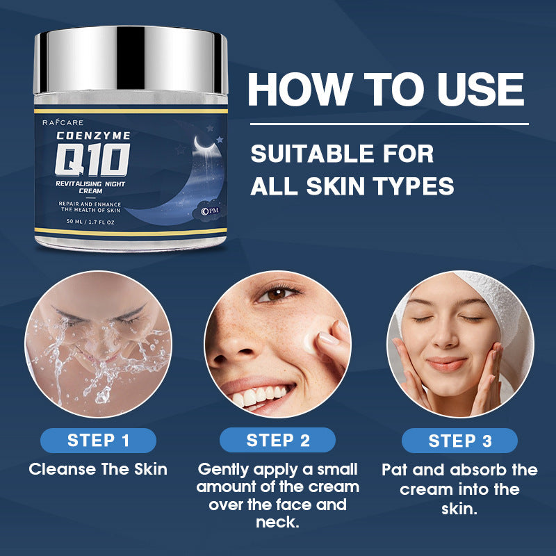 Crème de Nuit Q10 Hydratante et Réparatrice Rajeunissante