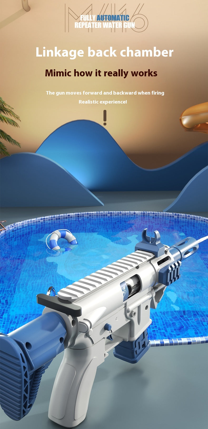 Cross-border Manual Press Water Gun Summer Water Pistols