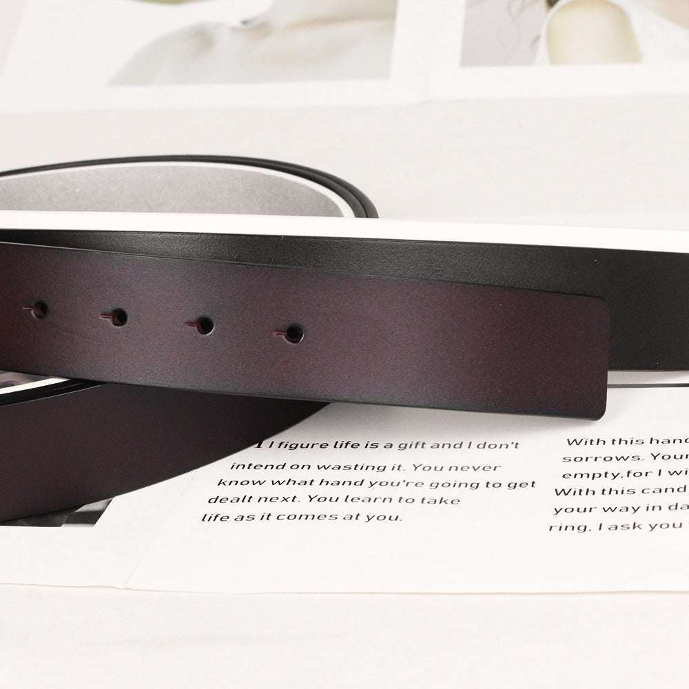 Ceinture large décorative en cuir pour femmes