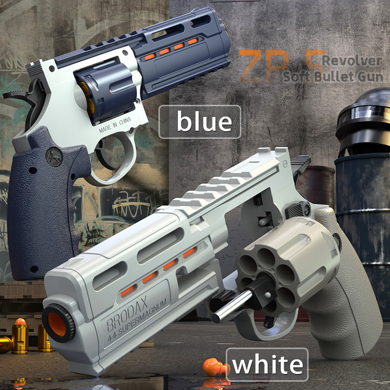 Revolver Soft Bullet Gun Mechanical Boy Battle Launch Toy