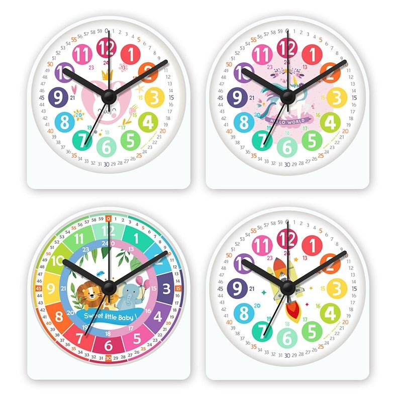 Réveil pour enfants, artefact d'éveil pour étudiants uniquement, style dessin animé muet, veilleuse de chevet pour chambre à coucher