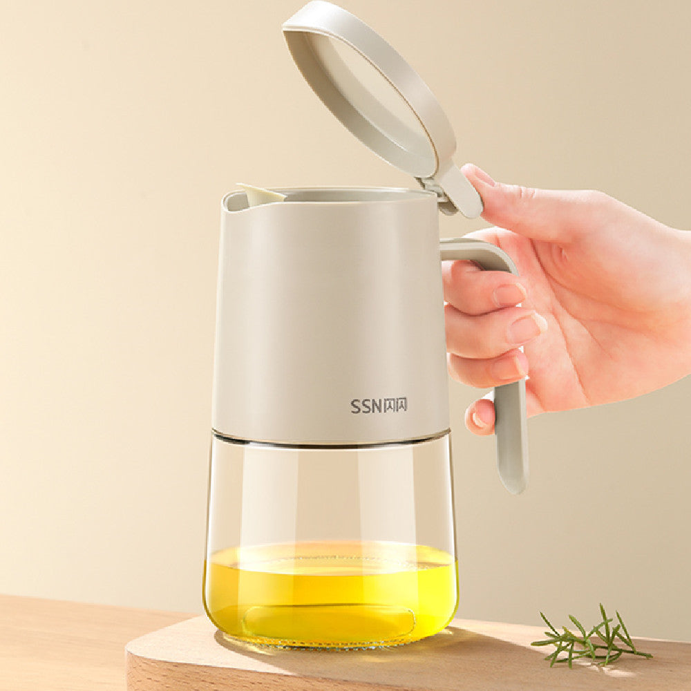 Bouteille d'huile en verre antiadhésive de grande capacité pour cuisine domestique