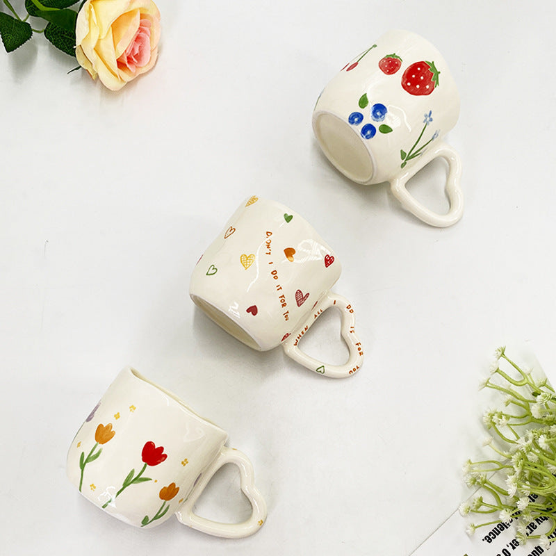 Fashion Love Handle Ceramic Coffee Cup