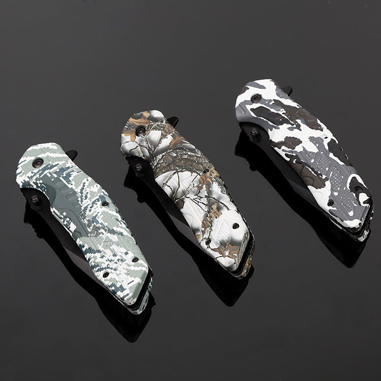 Couteau pliant de survie à haute dureté en silex, couteau d'extérieur