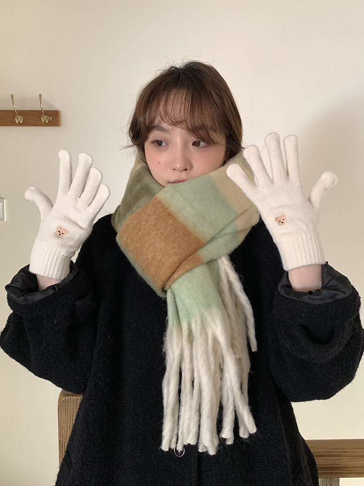 Warm Fingerless Knitting Wool Gloves