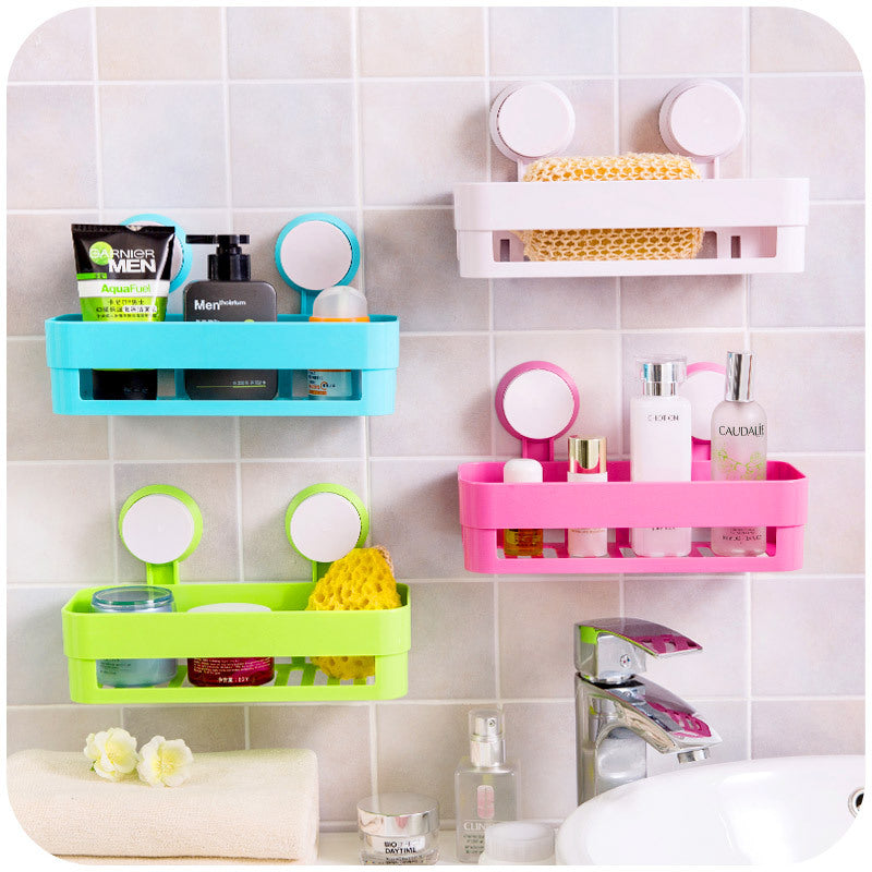 Étagère de rangement de cuisine et salle de bain, sans poinçon, murale