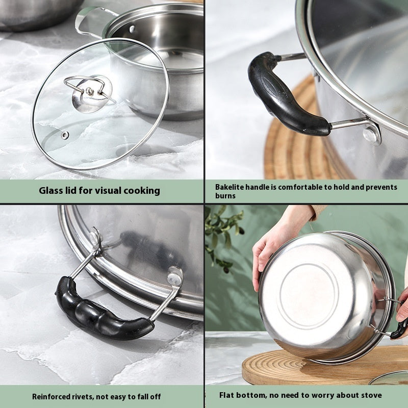 Soup Pot Steamer Combination Suit Induction Cooker Universal