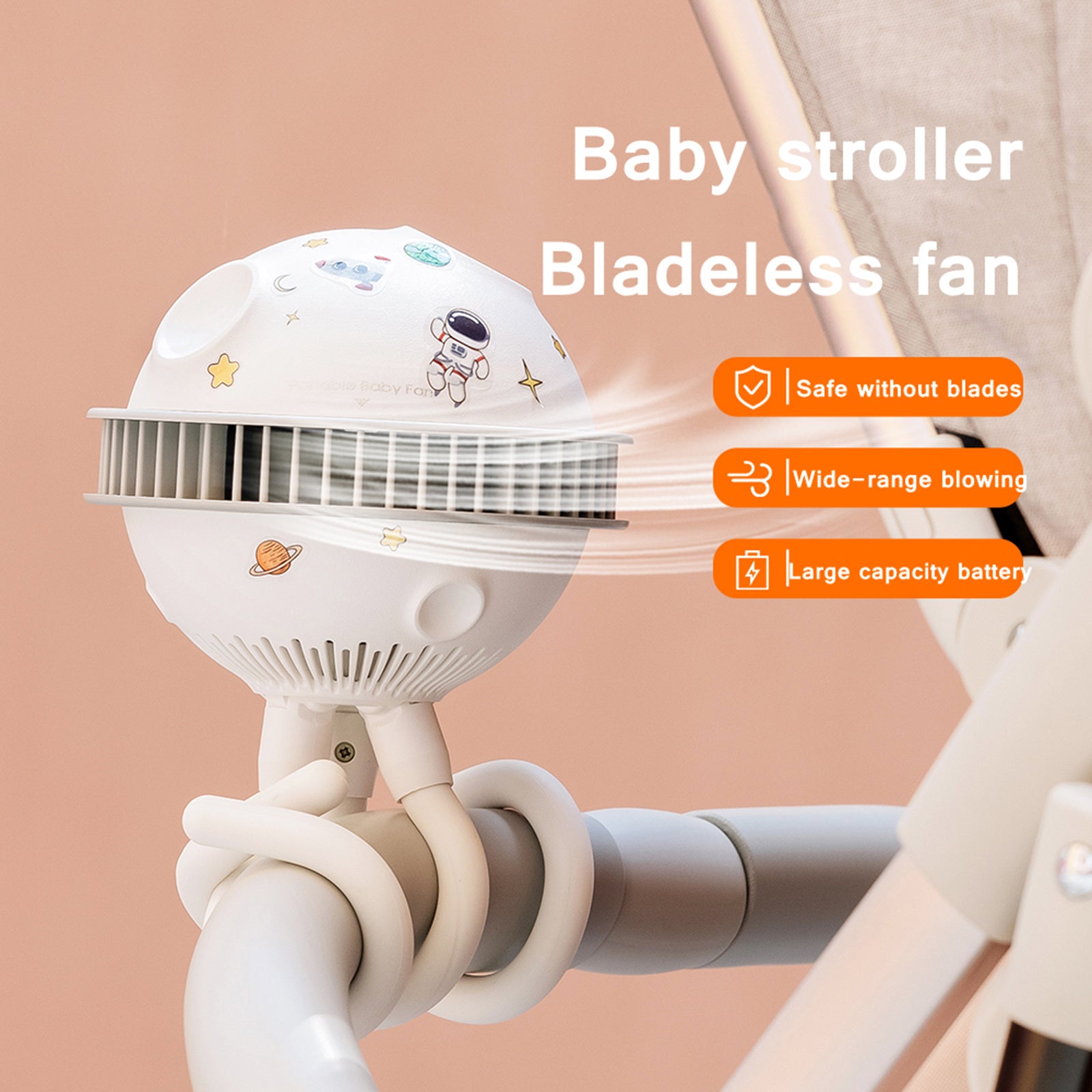 Ventilateur sans pales pour poussette