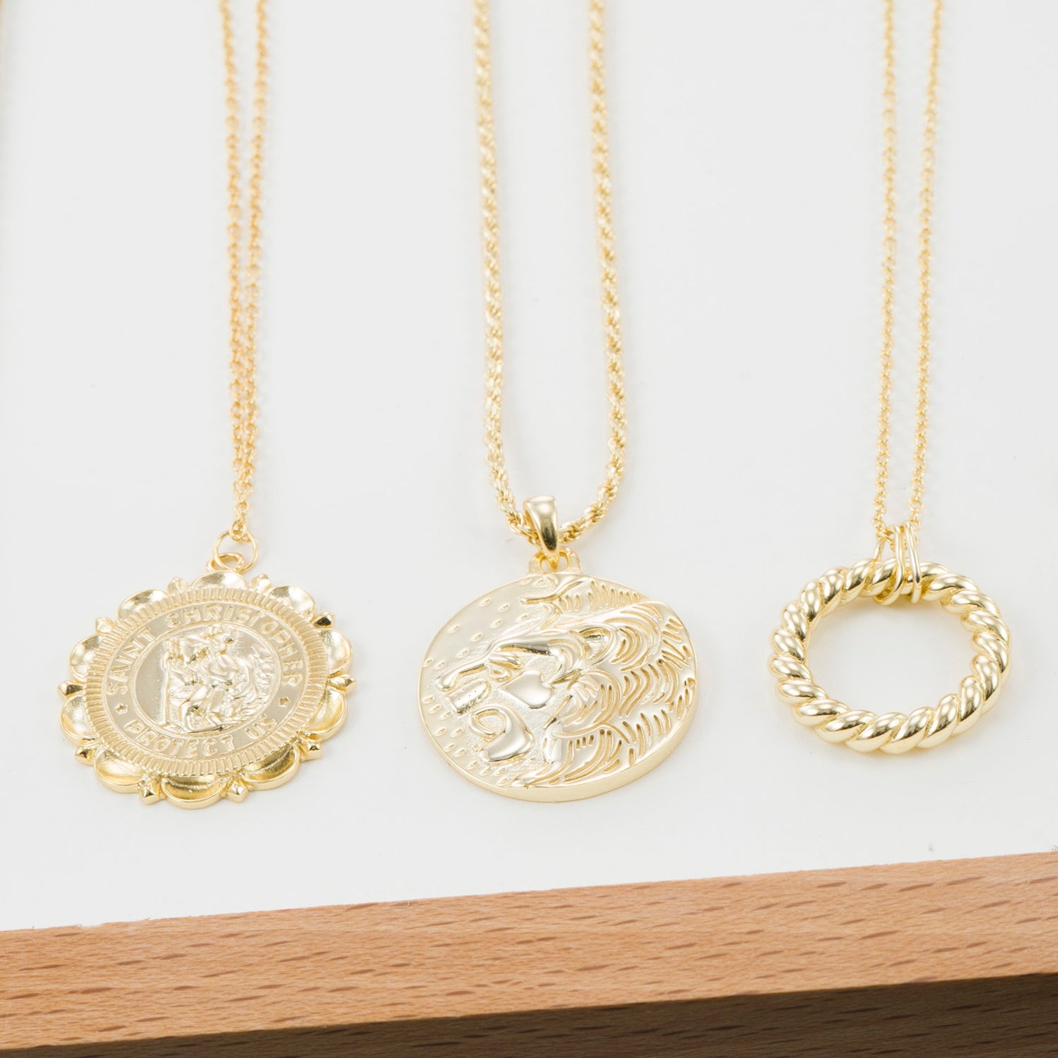Titanium Steel Ins Cuban Chain Lion Coin Fitness Necklace