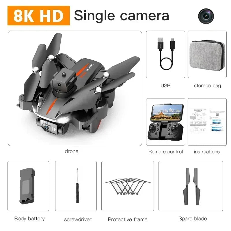 P11S PRO MAX Drone 8K HD Camera GPS Professinal Four-way Intelligent Obstacle Avoidance Foldable Quadcopter RC 5000M Toys Gifts