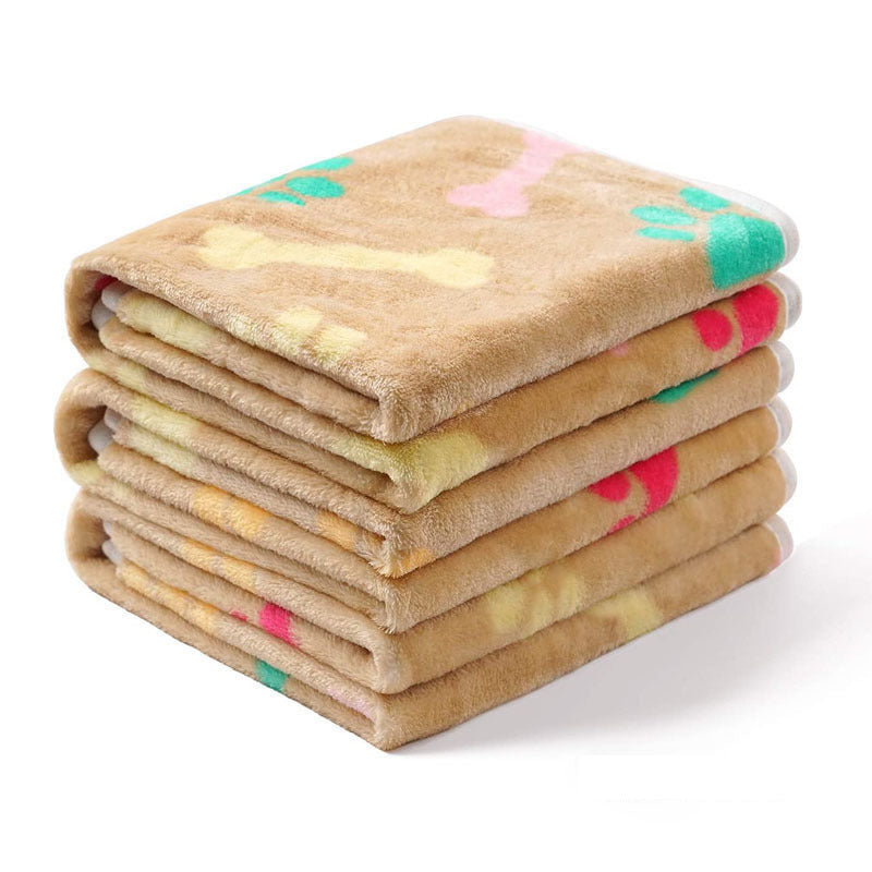 Couverture pour animaux de compagnie Couverture chaude pour chien et chat Motifs confettis, os et pattes de chien