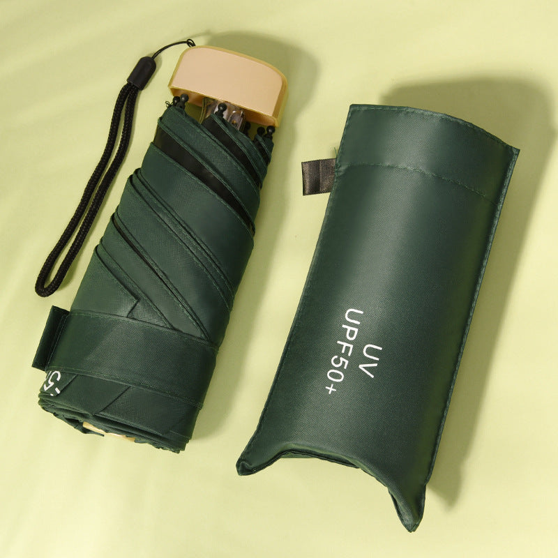 Umbrella Folding Ultra-light Small Flat Five-fold Umbrella Sun Protection Sun Umbrella UV Protection