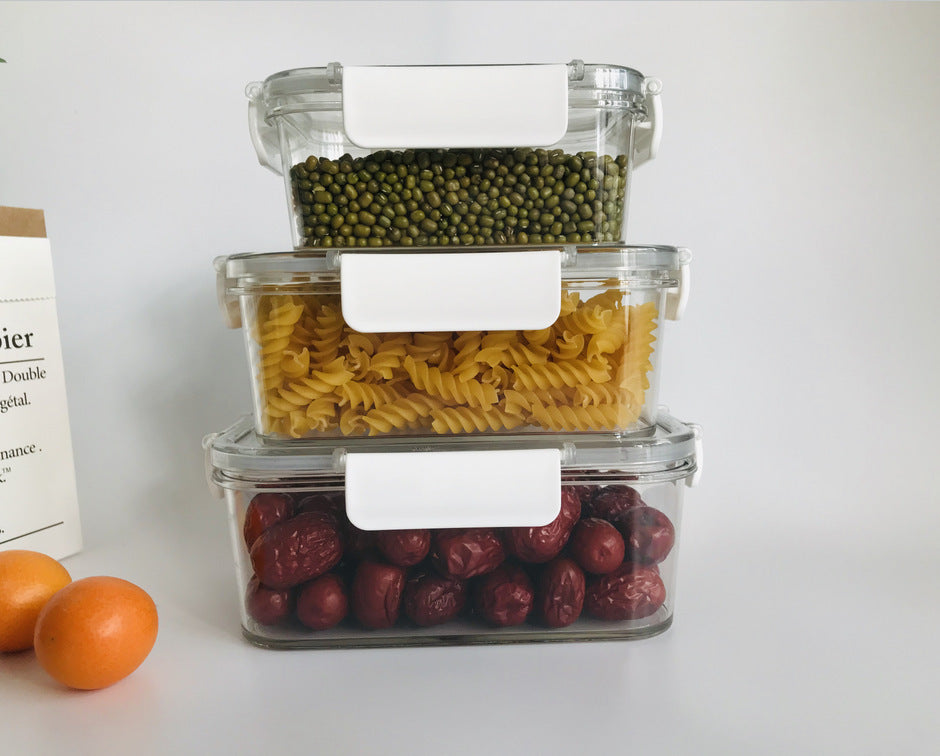 Refrigerator Fresh-keeping Box With Lid Transparent Storage Box For Fruits And Vegetables Sealed