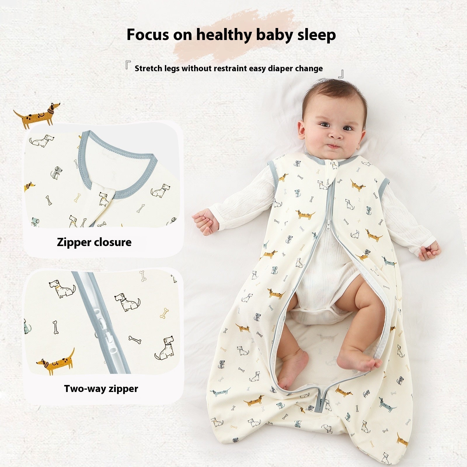 Children's Thin Vest Sleeping Bag Anti-startle Anti-kicking Blanket