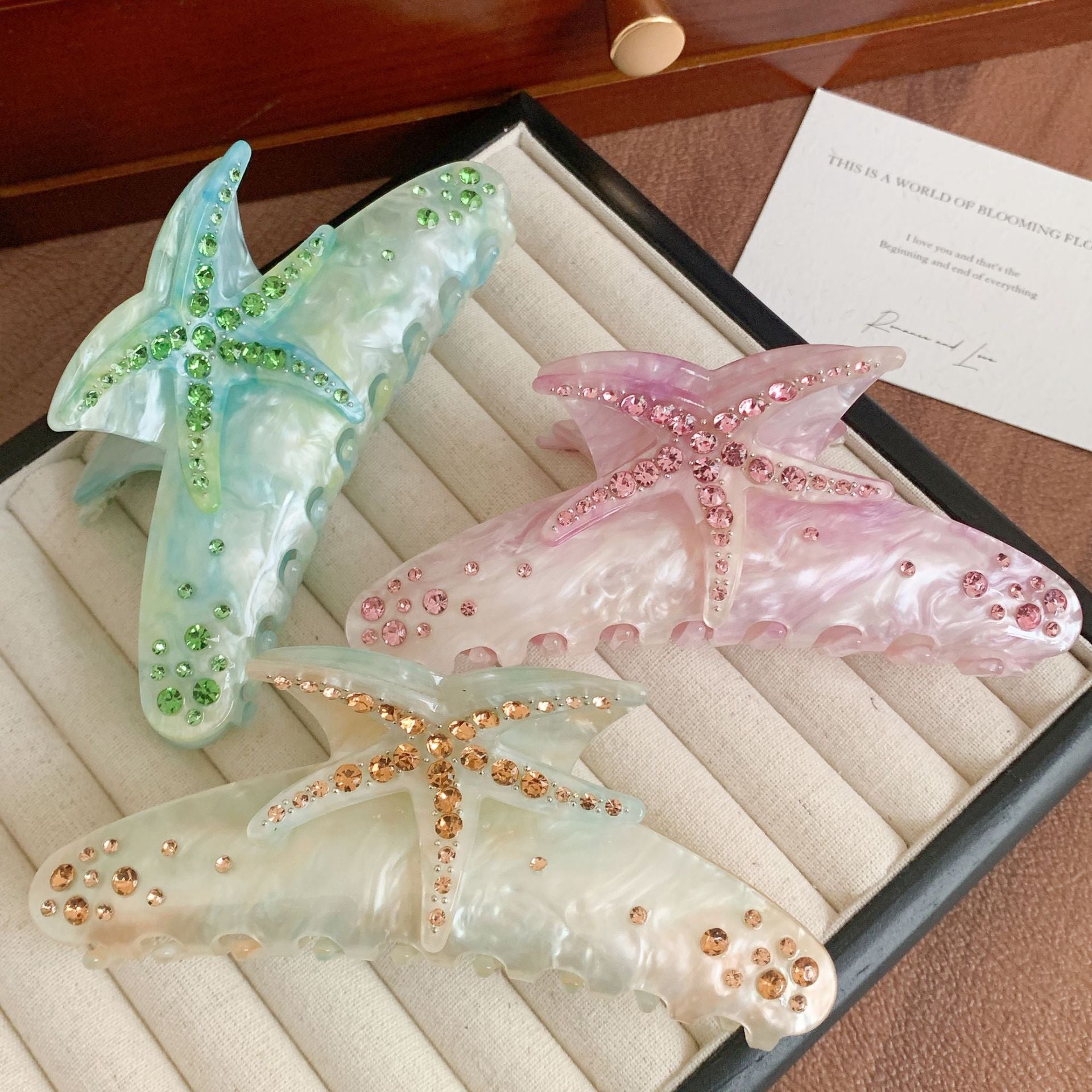 Original Design Stereo Acetate Starfish Hair Claw