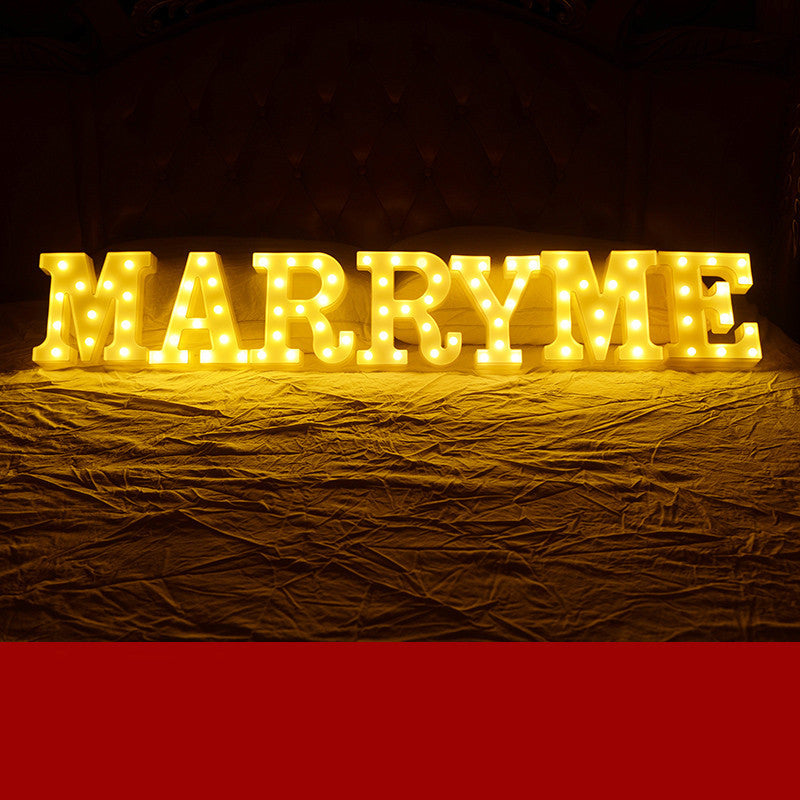 Lettres Lumineuses LED Joyeux Anniversaire Demande en Mariage Décoration