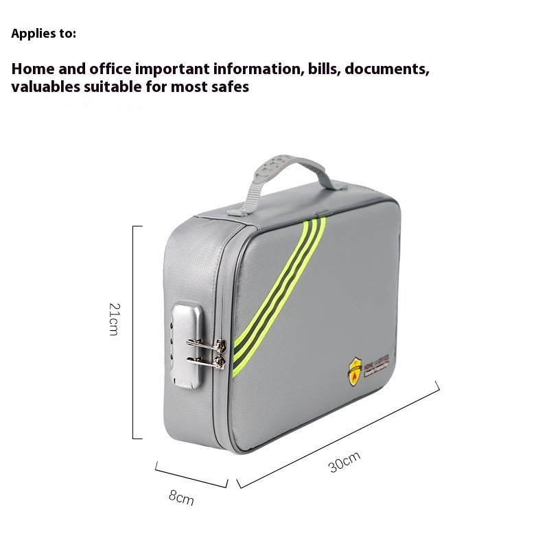 Fireproof Certificate Household Information File Bag Storage Box