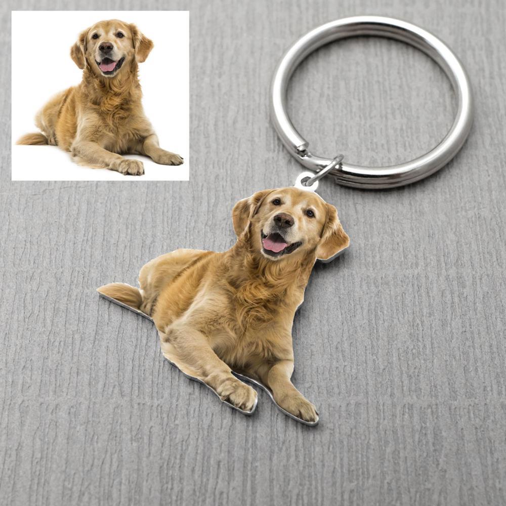 Custom Keychain Picture Keyring Dog Photo Pet Memo