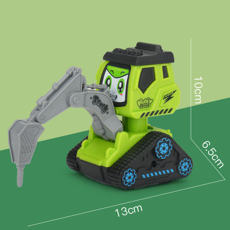 Simulation Of Fall-resistant Excavator Boy Cartoon Shape