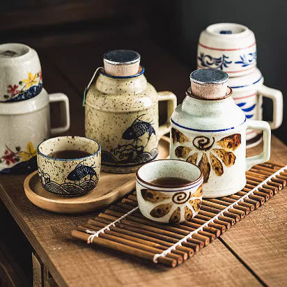 One Pot One Cup Japanese Style Liquor Set Retro Tea Cup