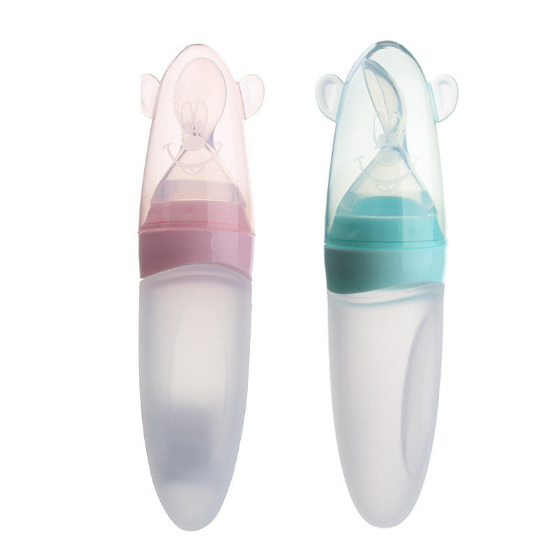 Cuillère d'alimentation pour bébé en silicone, vaisselle complémentaire