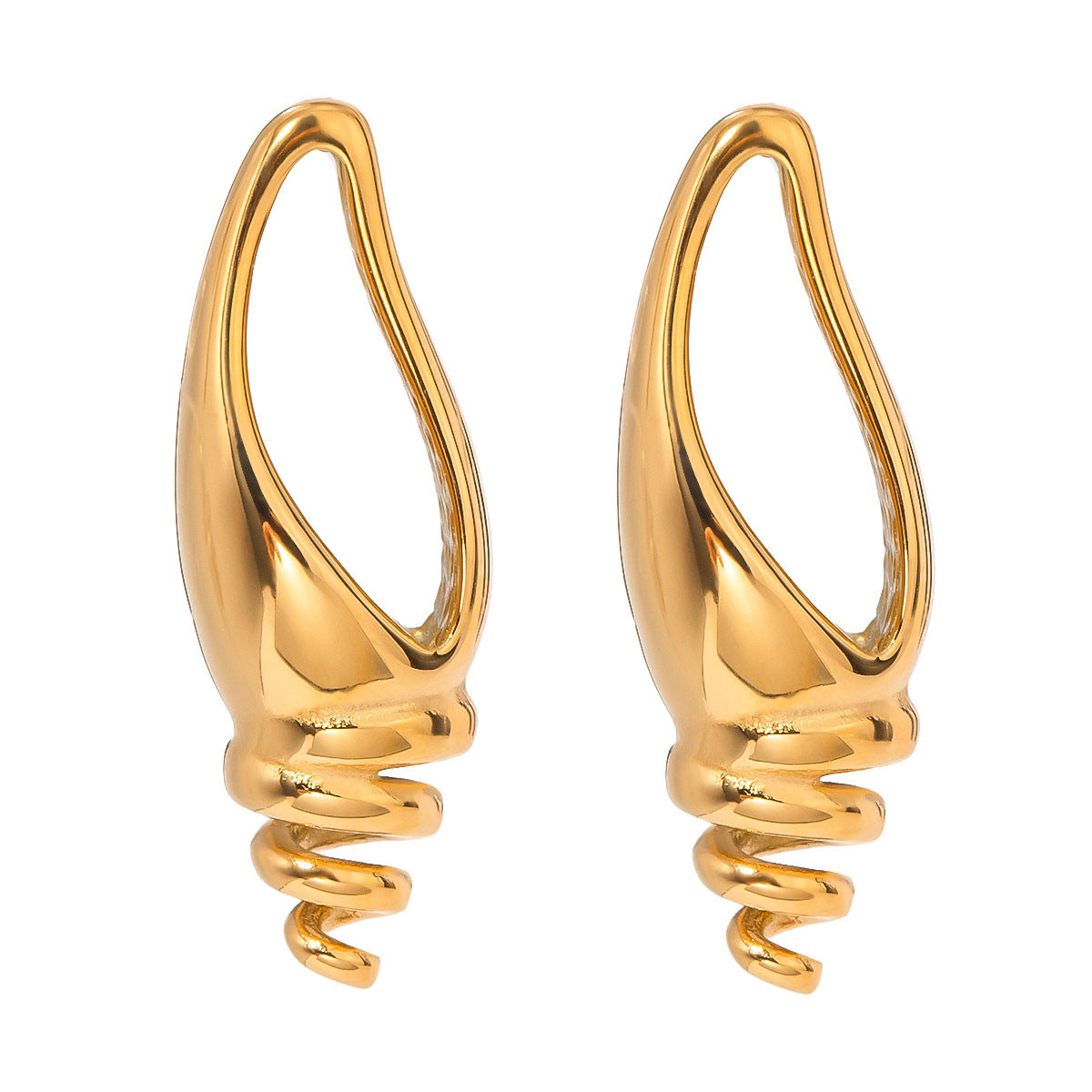 Boucles d'oreilles conques exagérées européennes et américaines, vacances d'été, sensation de luxe