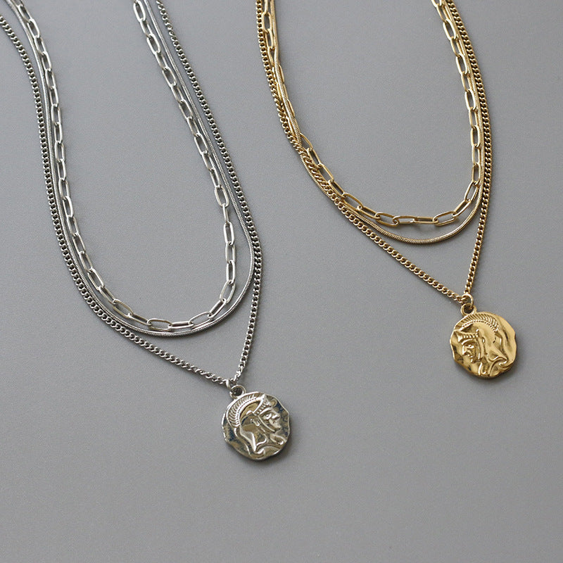 Women's Irregular Three Layered European And American Necklaces