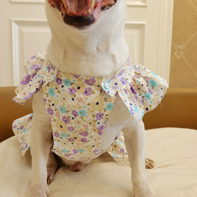 Fashion Simple Pet Floral Flower Skirt
