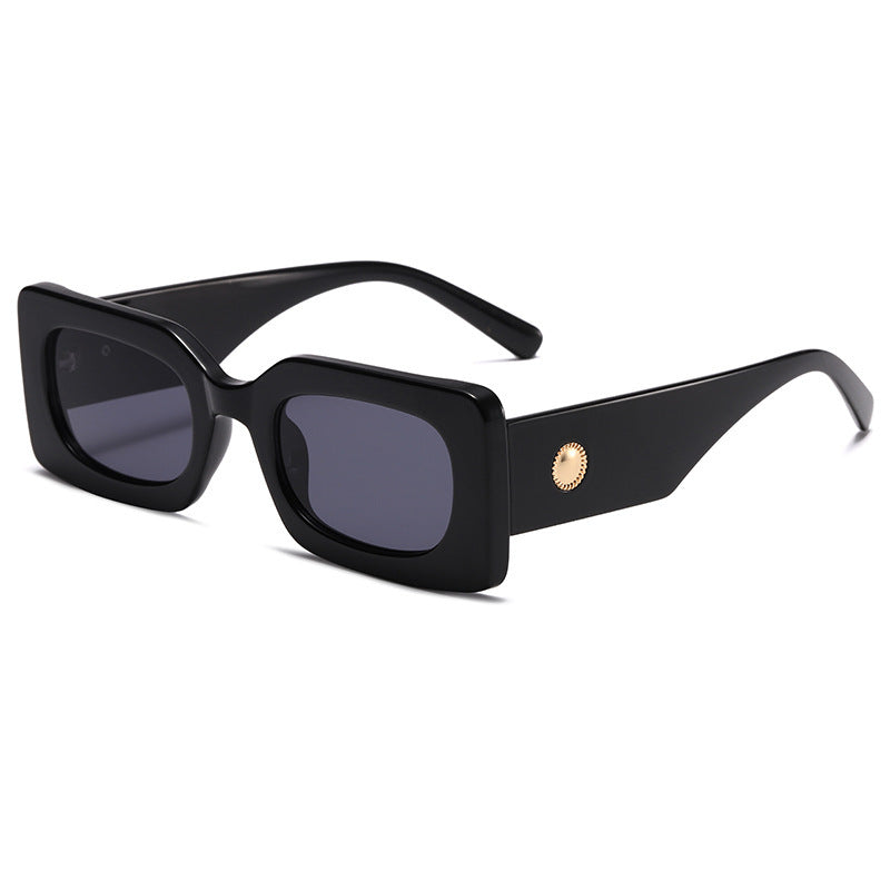 Retro Thick Square Brown Sunglasses