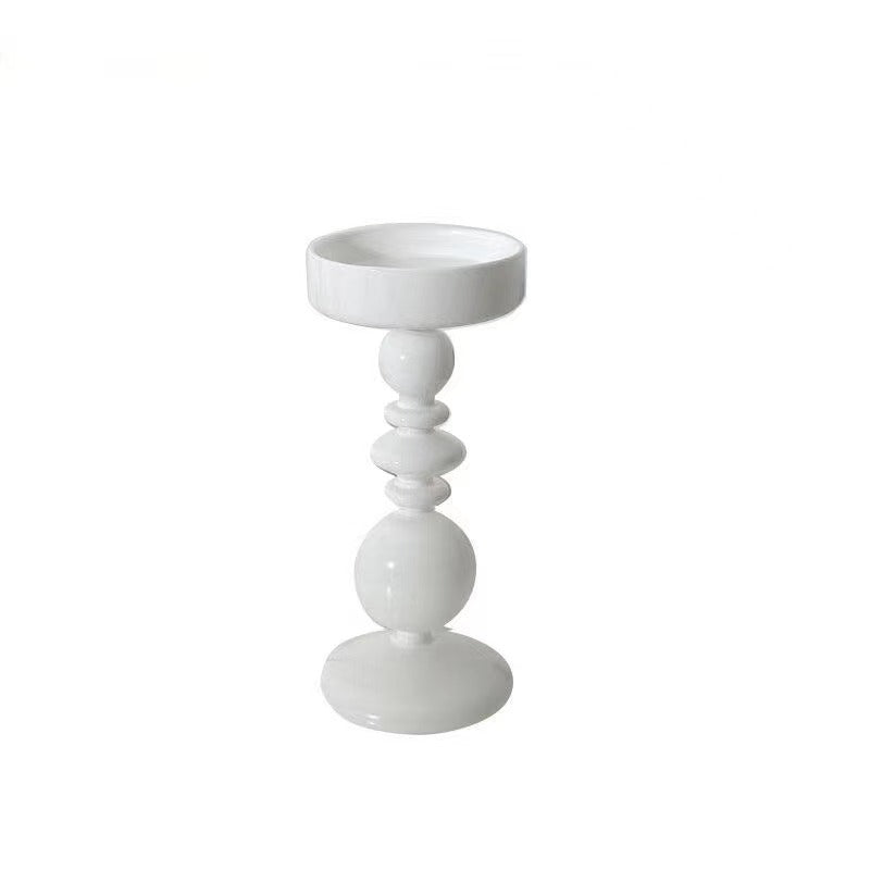 Black Glass Candlestick Nordic Romantic French Home Soft Decoration