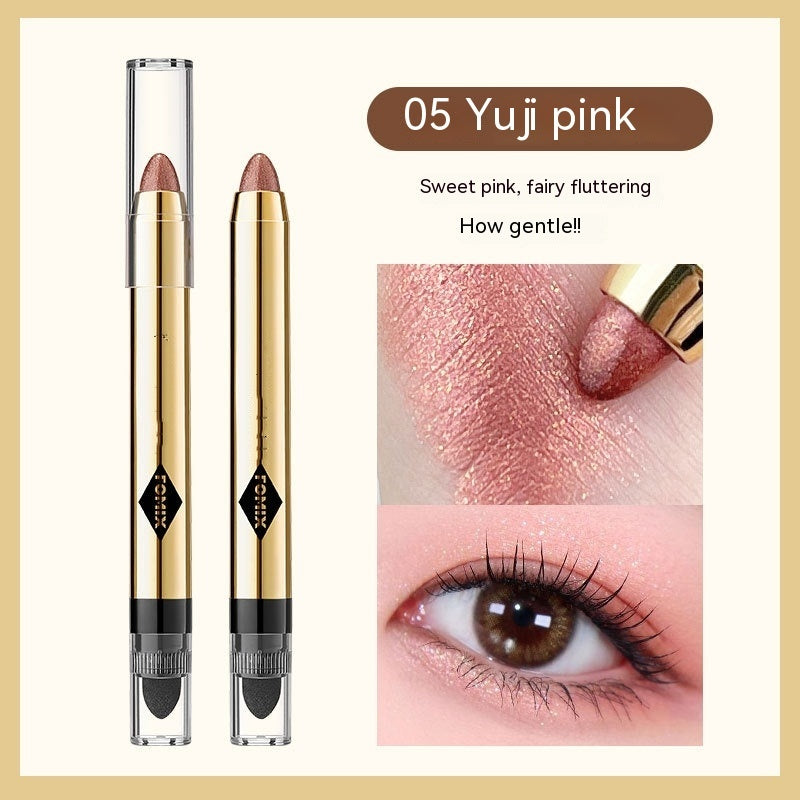 Magic Color Shining Highlight Eyeliner Pen Pearlescent Thin And Glittering Repair And Brightening Double-headed Smudger One-touch Molding
