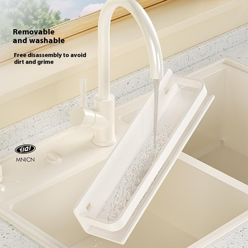 Milk White Kitchen Rack Seasoning Rack Punch-free Wall Hanging