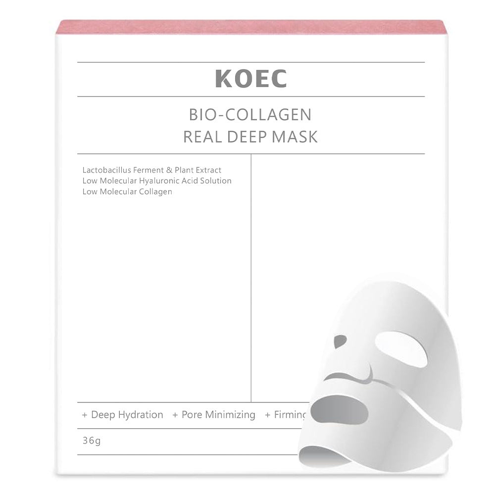 KOEC Masque au Collagène Transparent Masque Gel Hydratant Transparent BIO-COLLAGÈNE Transfrontalier
