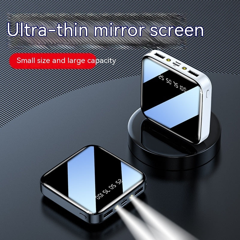 Mini-banque d'alimentation portable miroir grande capacité