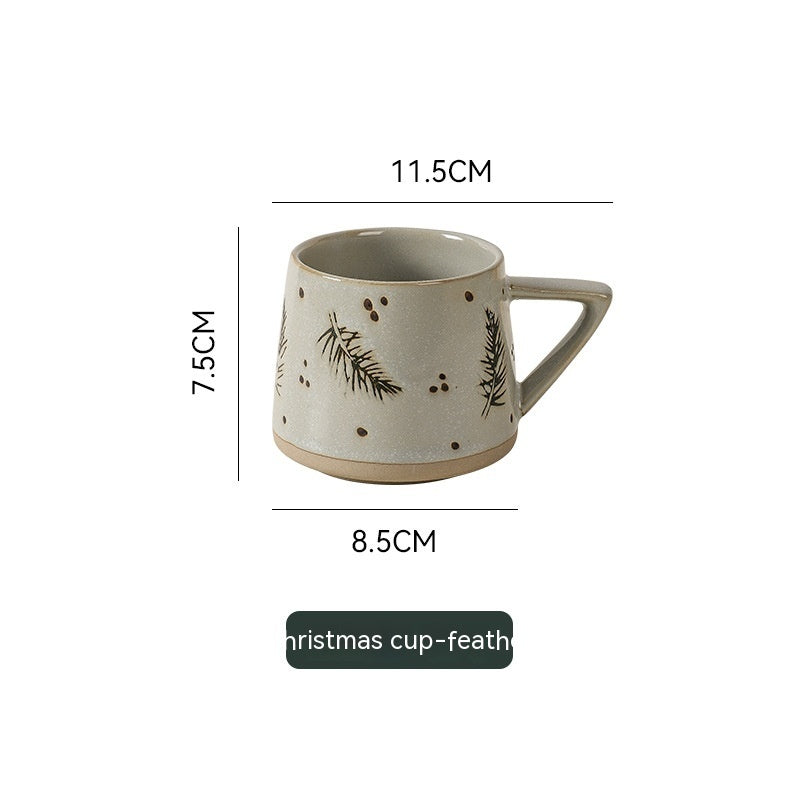 Retro Ceramic Fambe Ear-hanging Coffee Cup