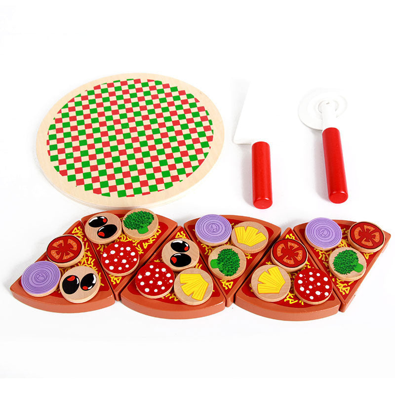 Wooden Simulation Play House Mushroom Pizza Toy