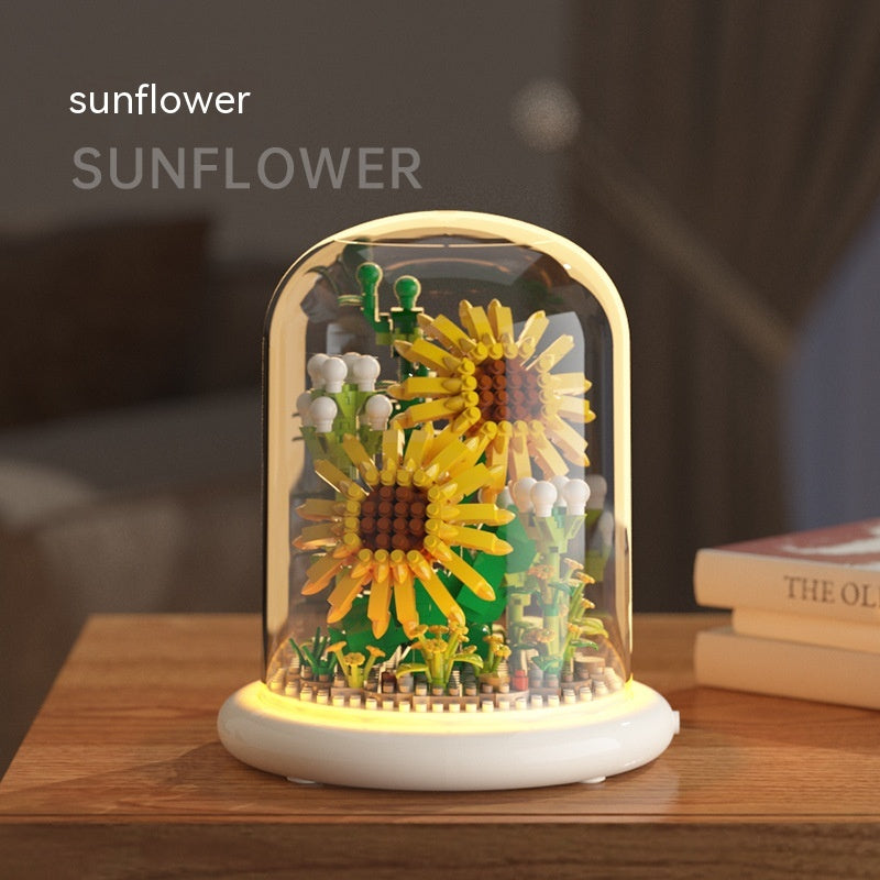 Sunflower Rose Succulent Assembled Toy