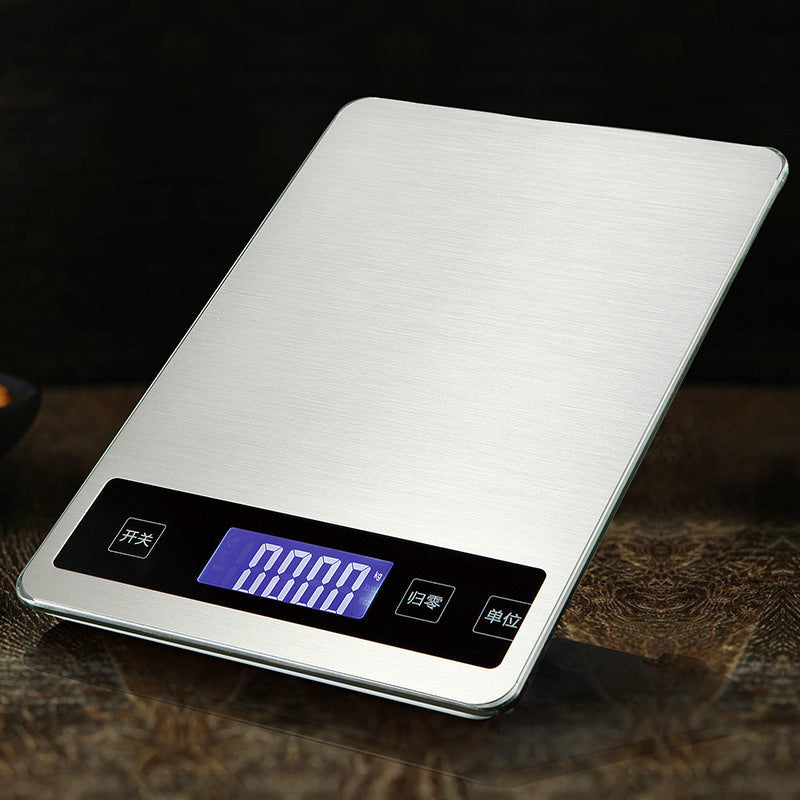 Balance de cuisine électronique ménagère portable en acier inoxydable