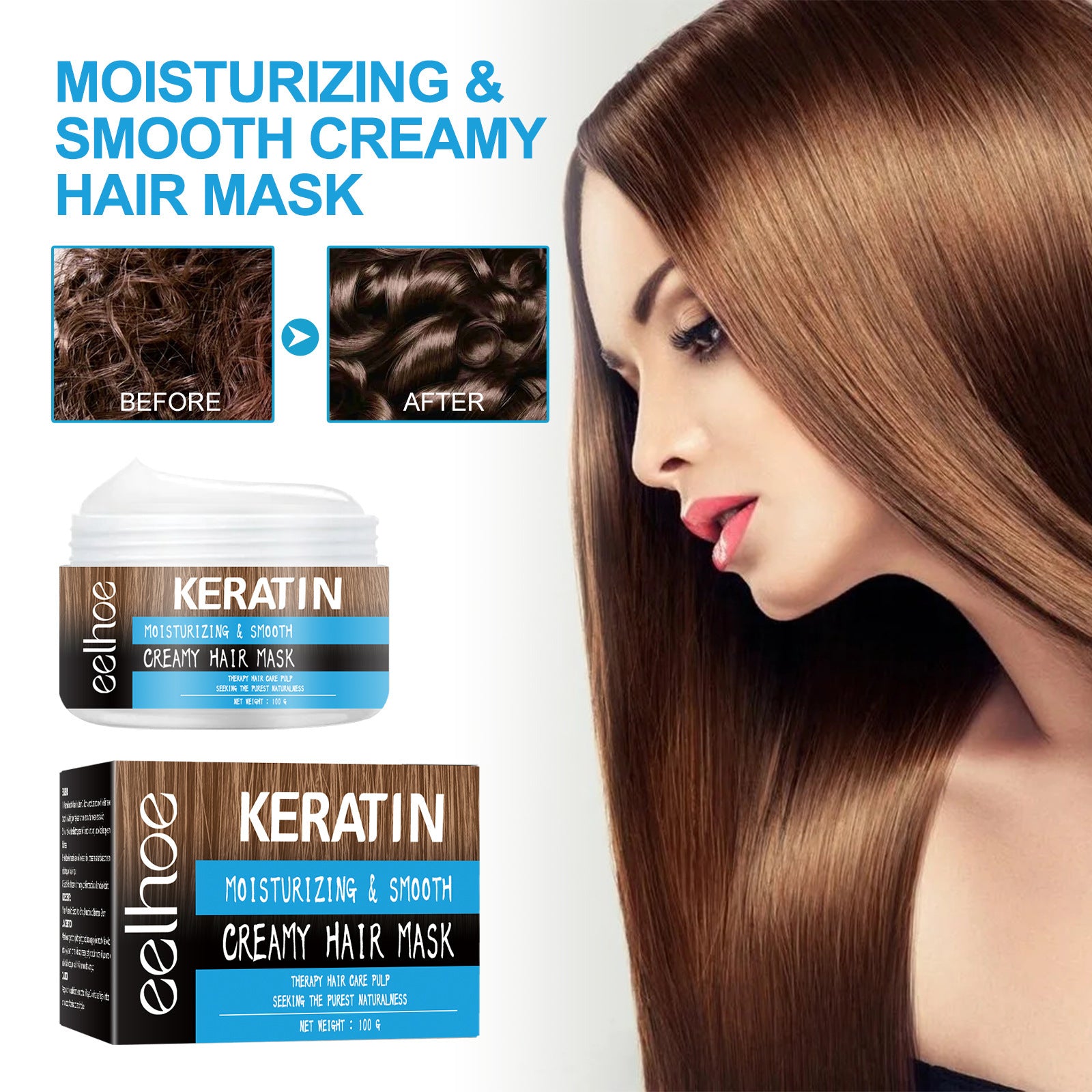 Masque capillaire réparateur lissant et hydratant