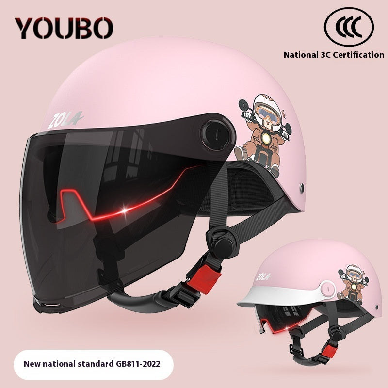 Electric Bicycle Helmet Men's And Women's Summer Sun Protection Lightweight