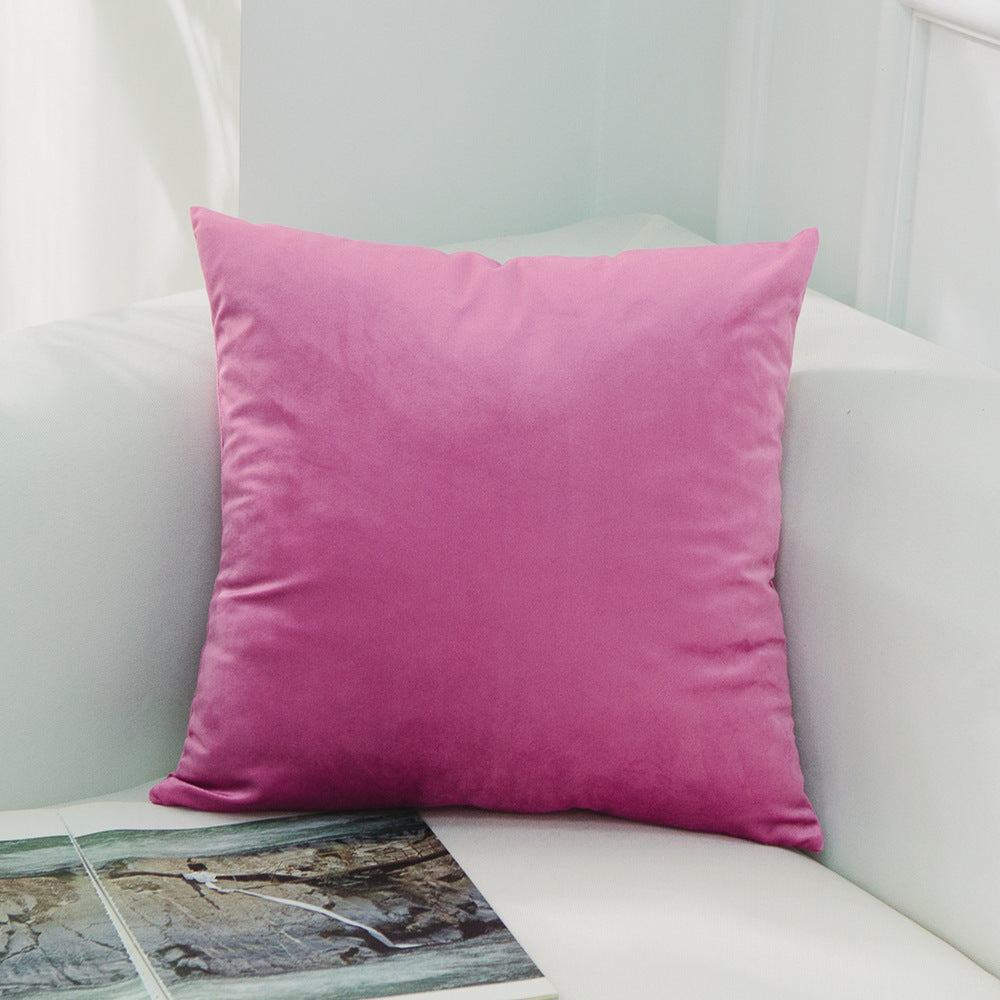 Dutch Suede Pillow Cushion Sofa Cushion Office Lumbar Bed Head Backrest Velvet Pillow Cover