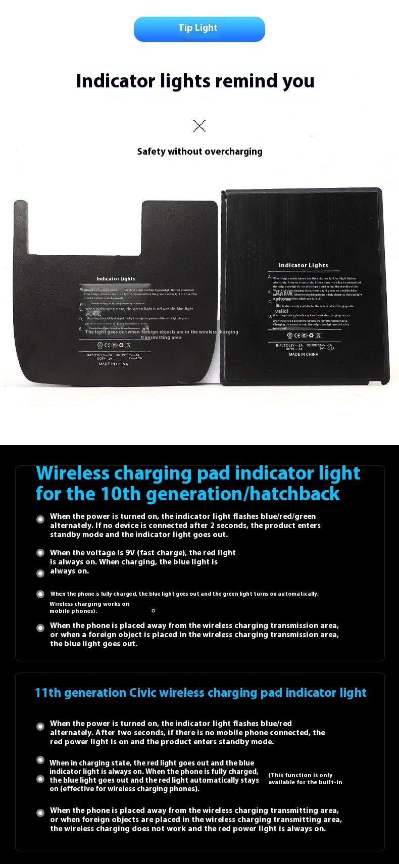Central Control Wireless Two Door Car Charger
