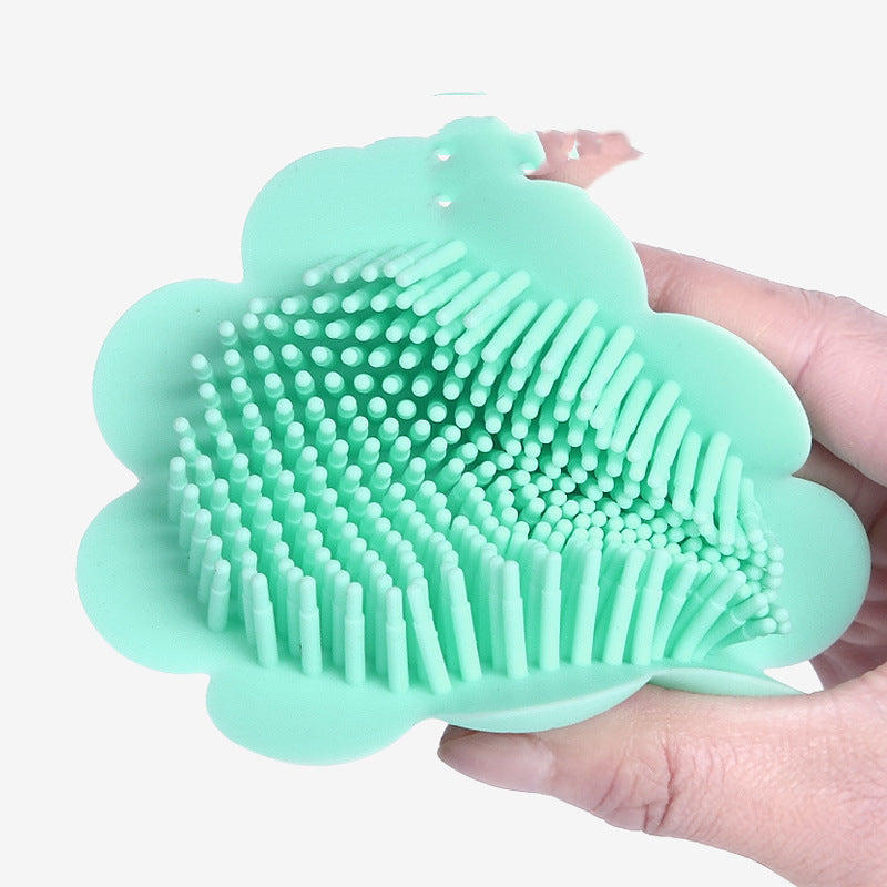 Brosse à shampoing en silicone pour bébé pour éliminer les pellicules