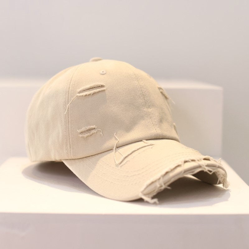 Men's Old Hip Hop Ripped Baseball Hat